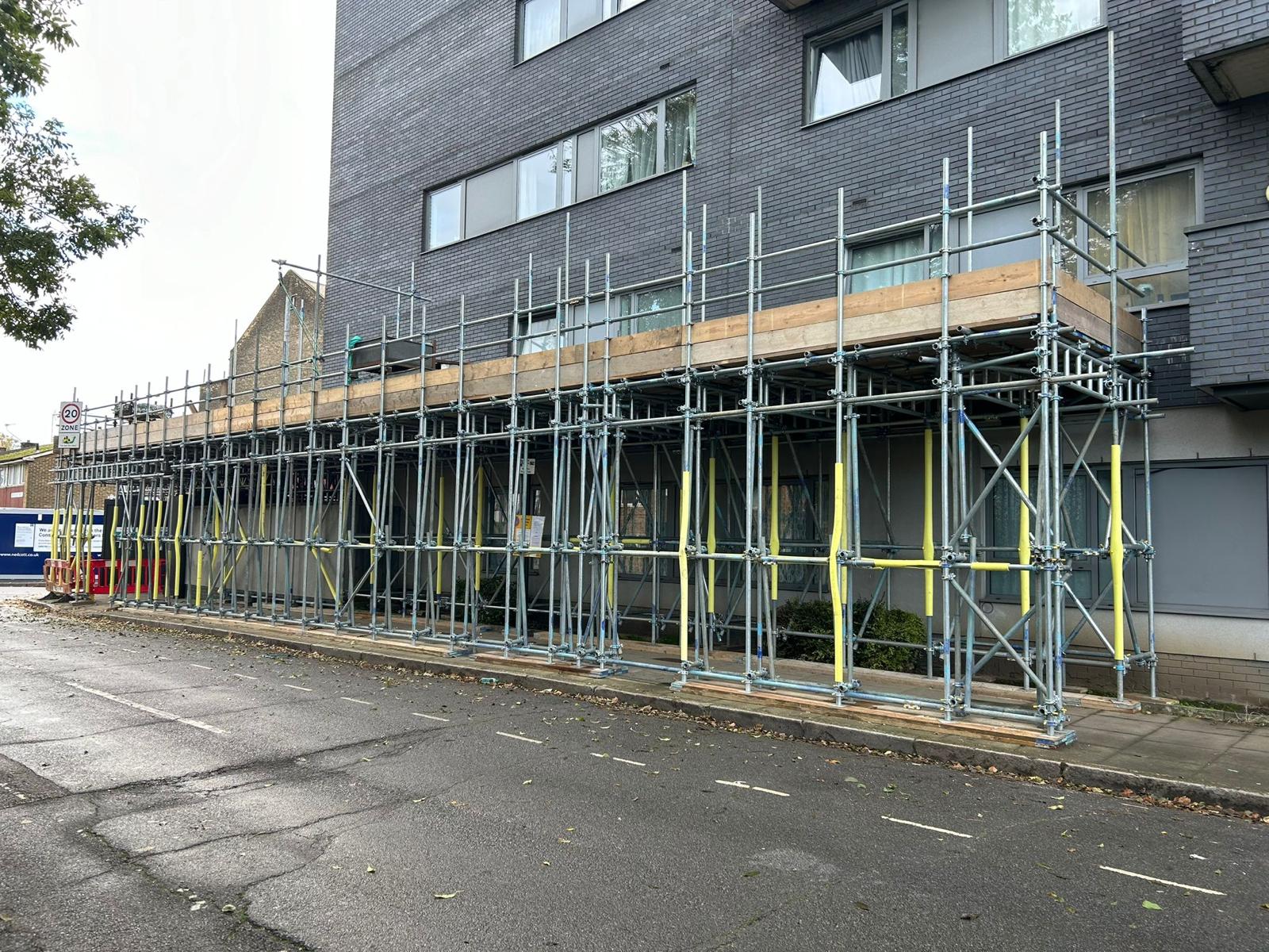 Scaffolding at SDS Edgar Myles_London