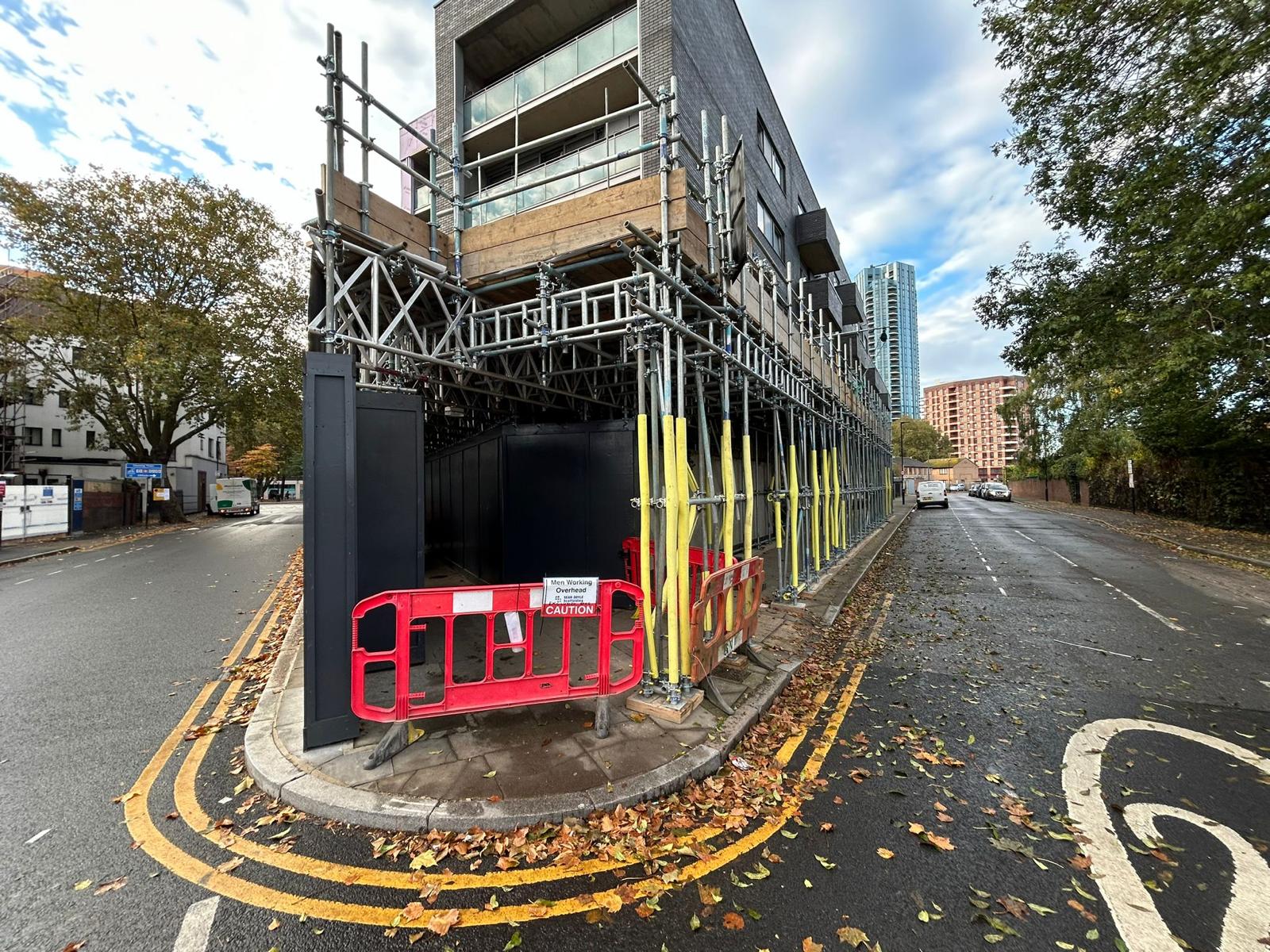 Scaffolding at SDS Edgar Myles_London